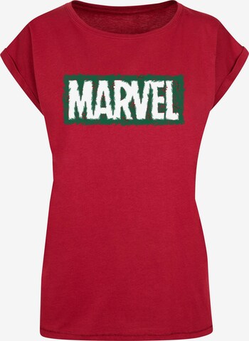 ABSOLUTE CULT Shirt ' Marvel ' in Rood: voorkant
