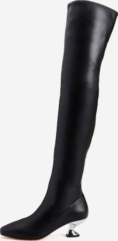 Katy Perry Over the Knee Boots in Black