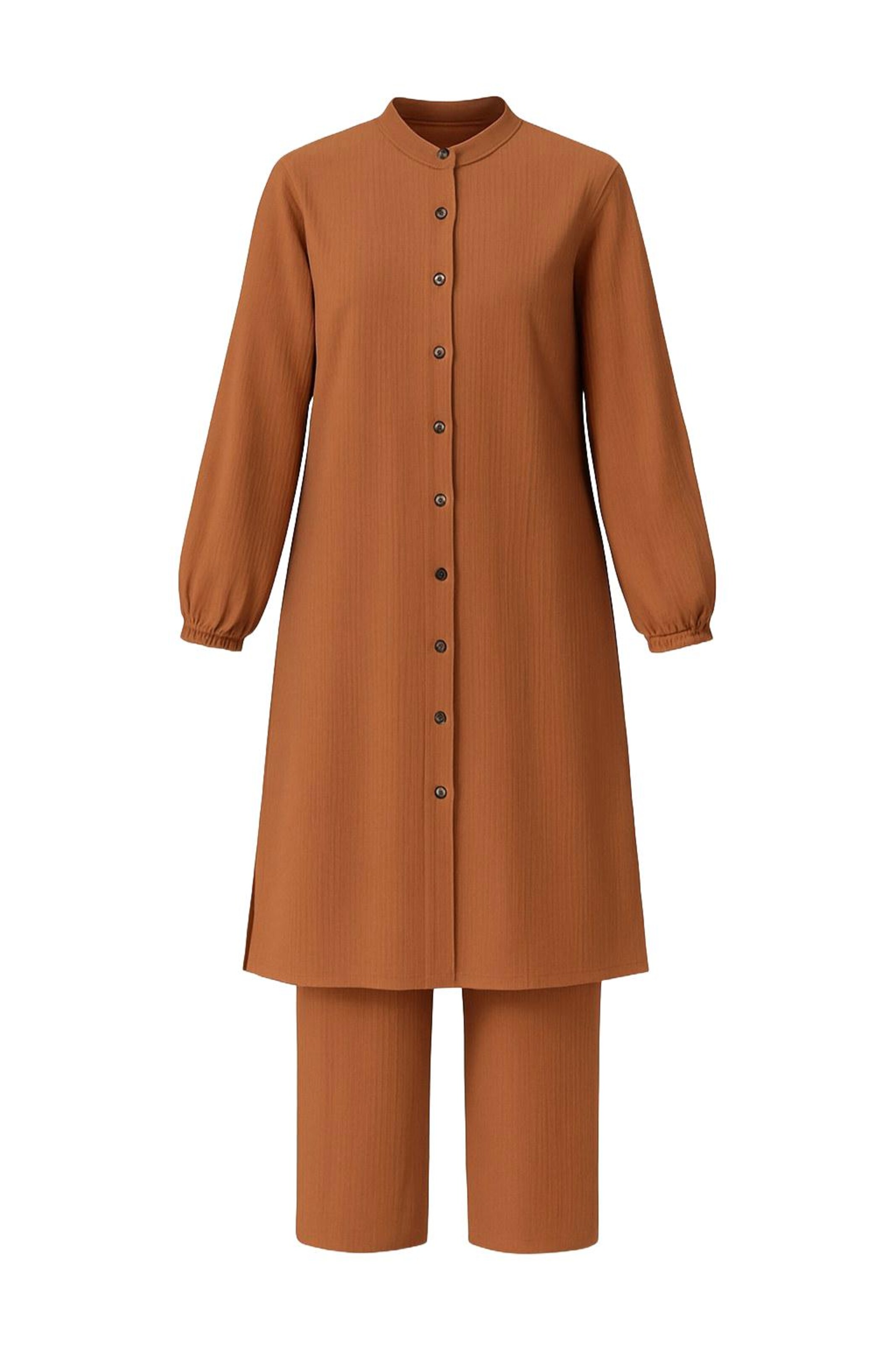 Pantalons de tailleur MODAMIHRAM en marron : devant