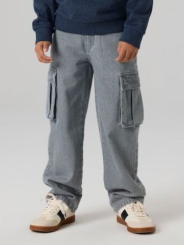 NAME IT - Ropa ancha Pantalón en gris: frente