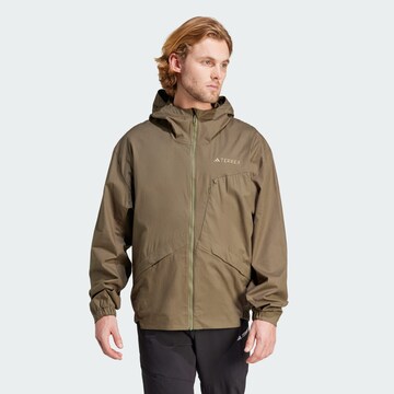 ADIDAS TERREX Outdoor jacket 'Terrex Xploric' in Green: front