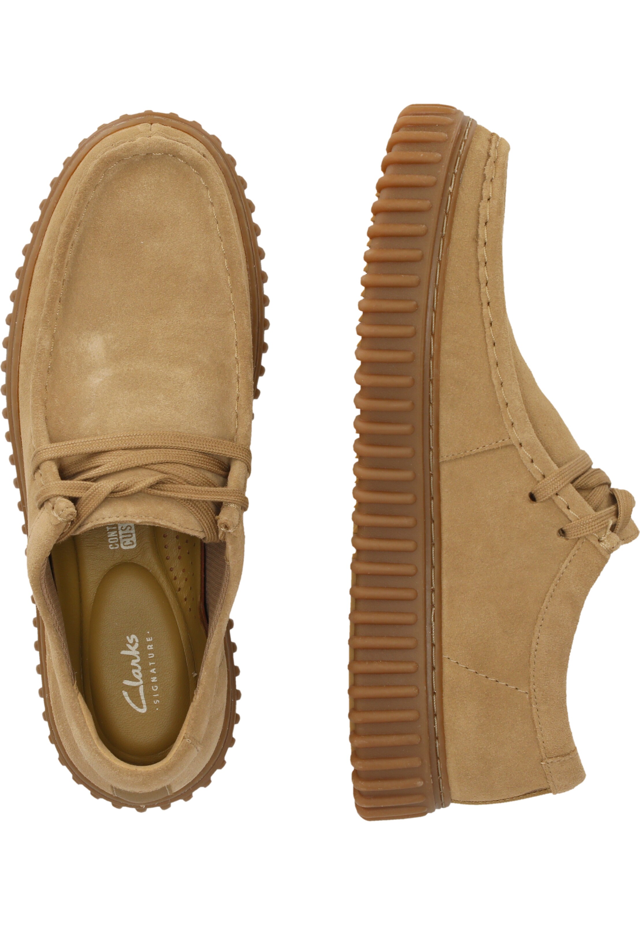 CLARKS Schnürschuhe 'Torhill Lo' in Beige