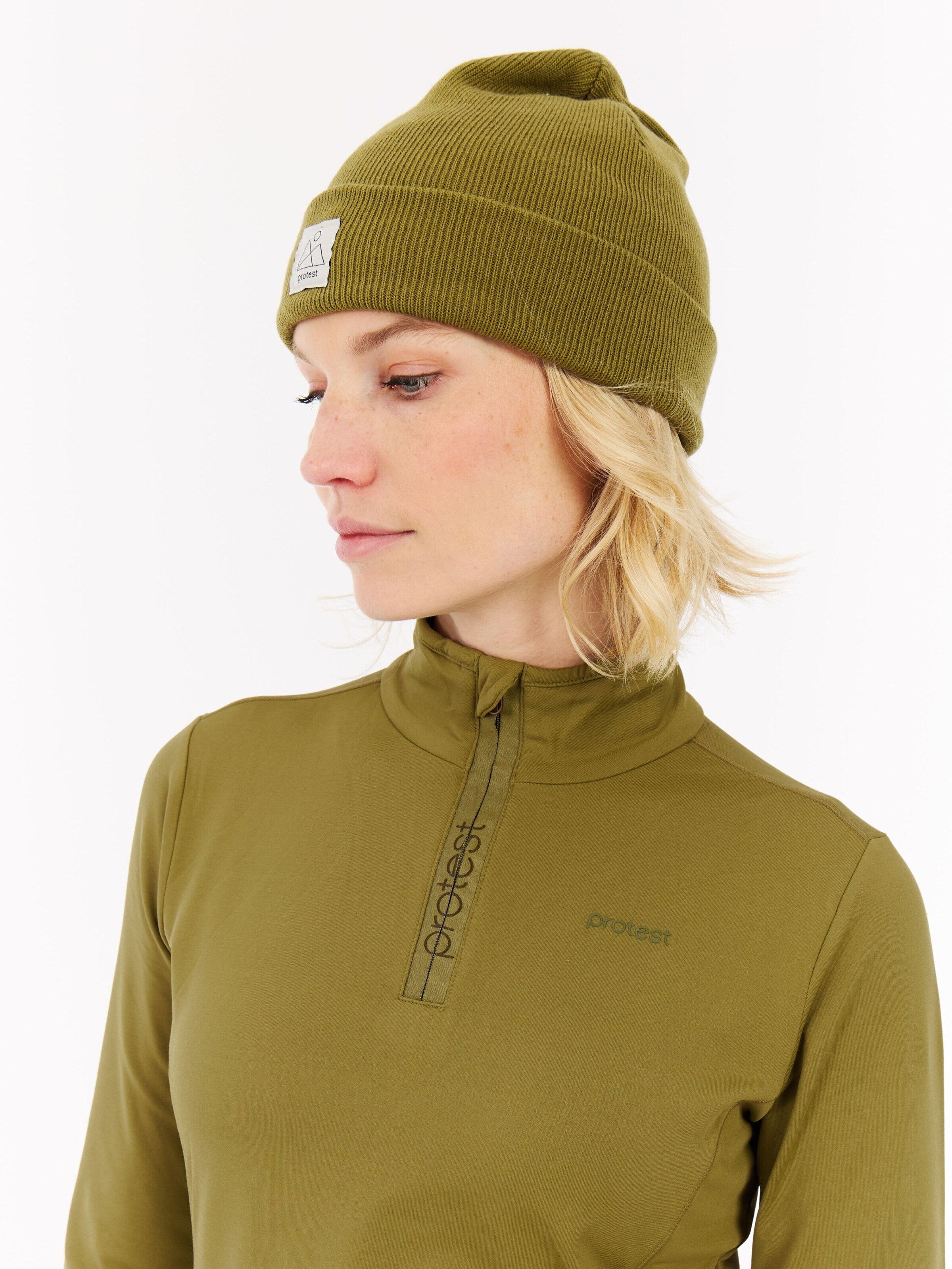 PROTEST Sportief sweatshirt 'REFABRIZ' in Groen