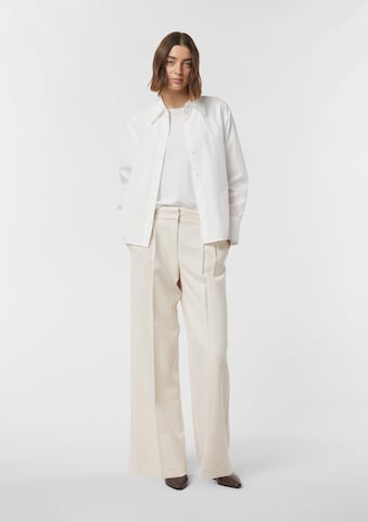 Wide Leg Pantalon à plis COMMA en beige