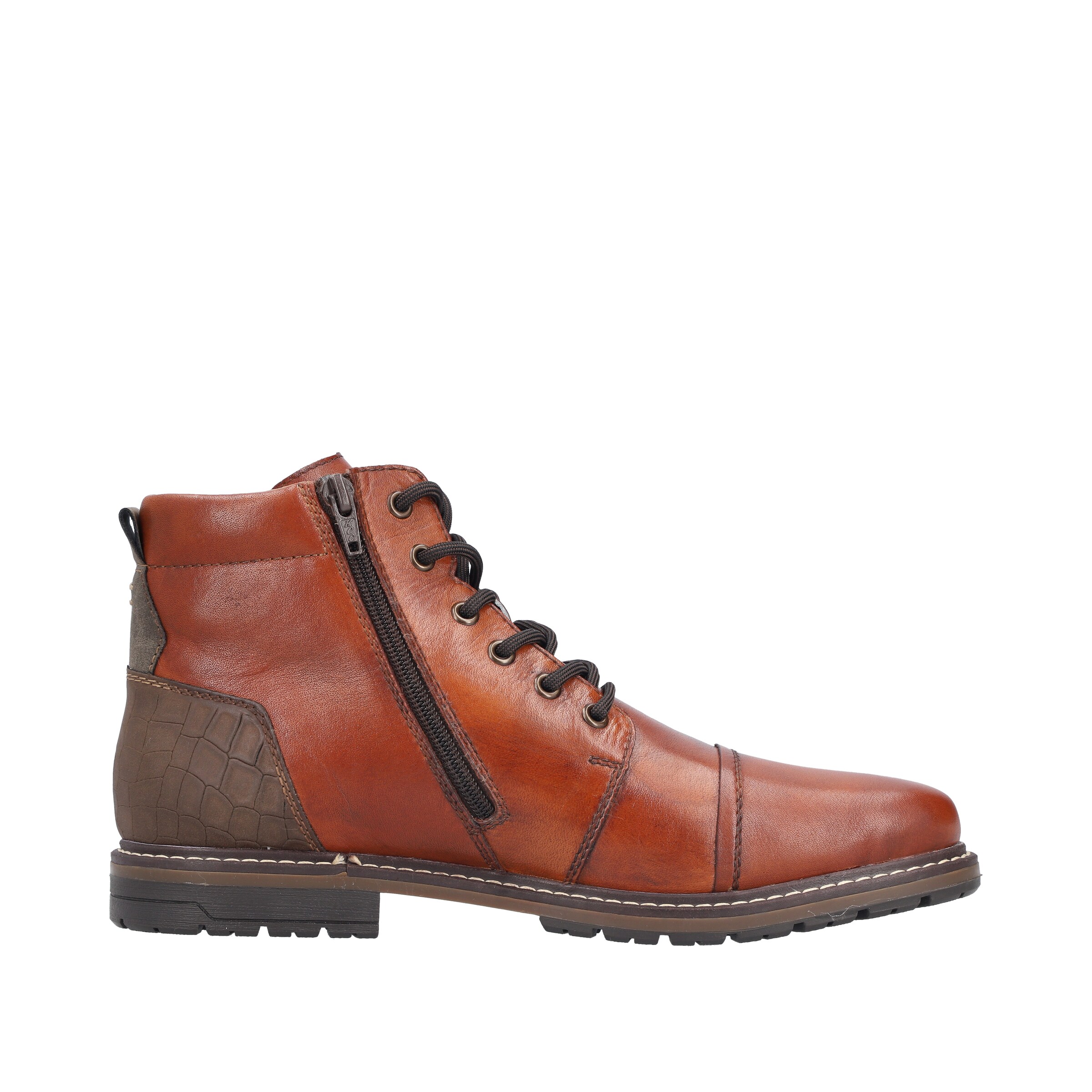 Bottes à lacets Rieker en marron