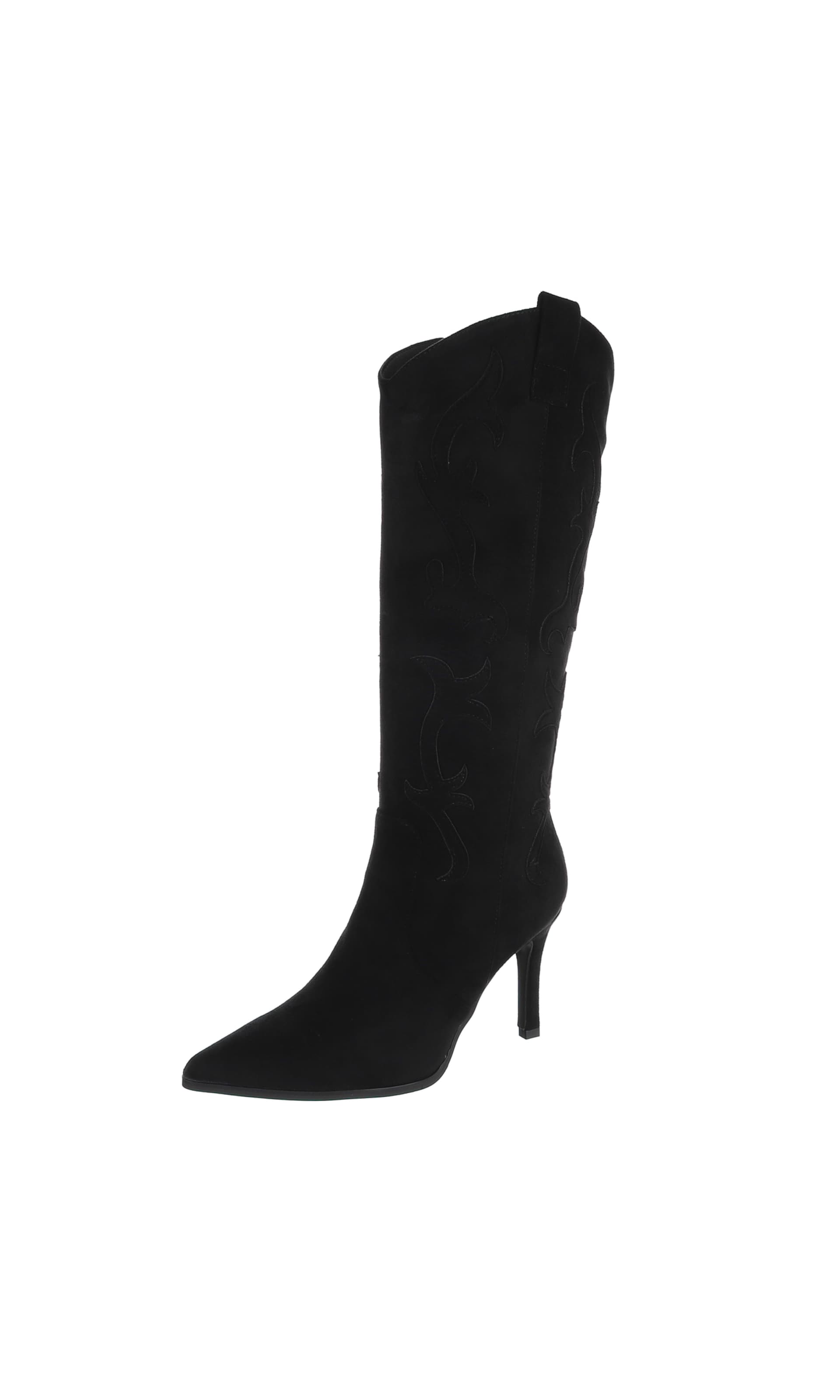 Ital-Design Stiefel in Schwarz: Vorderseite