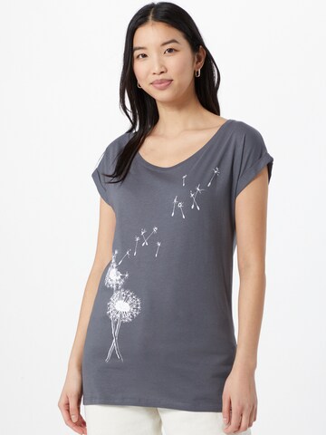 Iriedaily T-Shirt 'Pusteblume' in Grau: predná strana