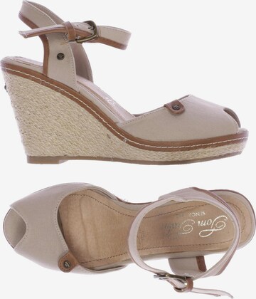 TOM TAILOR Sandals & High-Heeled Sandals in 39 in Beige: front