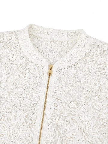 Christine on the clouds - Chaqueta de entretiempo 'Bomber Anita-Lace' en blanco