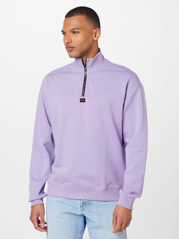 HUGO Red - Sweatshirt 'DURTY' em roxo: frente