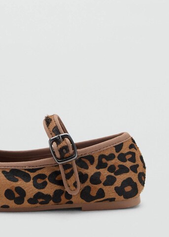 MANGO KIDS Ballet Flats 'Leopb' in Brown