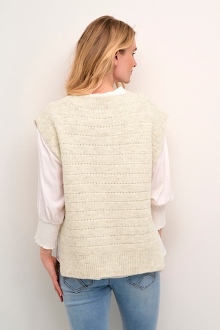 Cream Gebreide bodywarmer 'Kiko' in Beige
