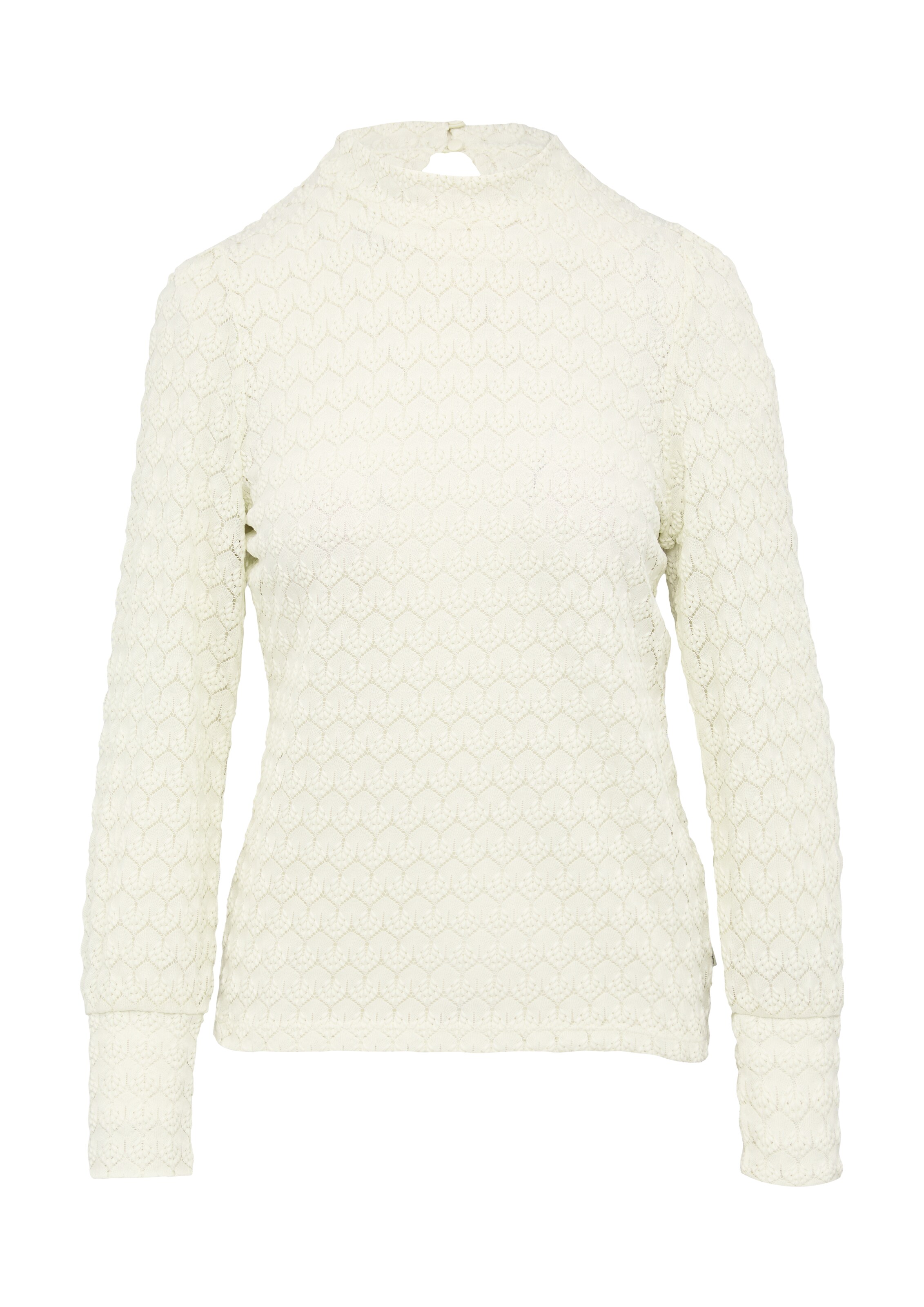 QS Shirt in Beige: voorkant