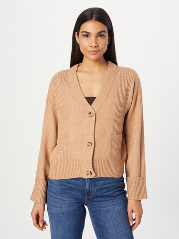 River Island Knit Cardigan in Beige: front