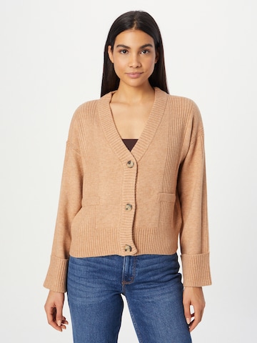 River Island Knit cardigan in Beige: front