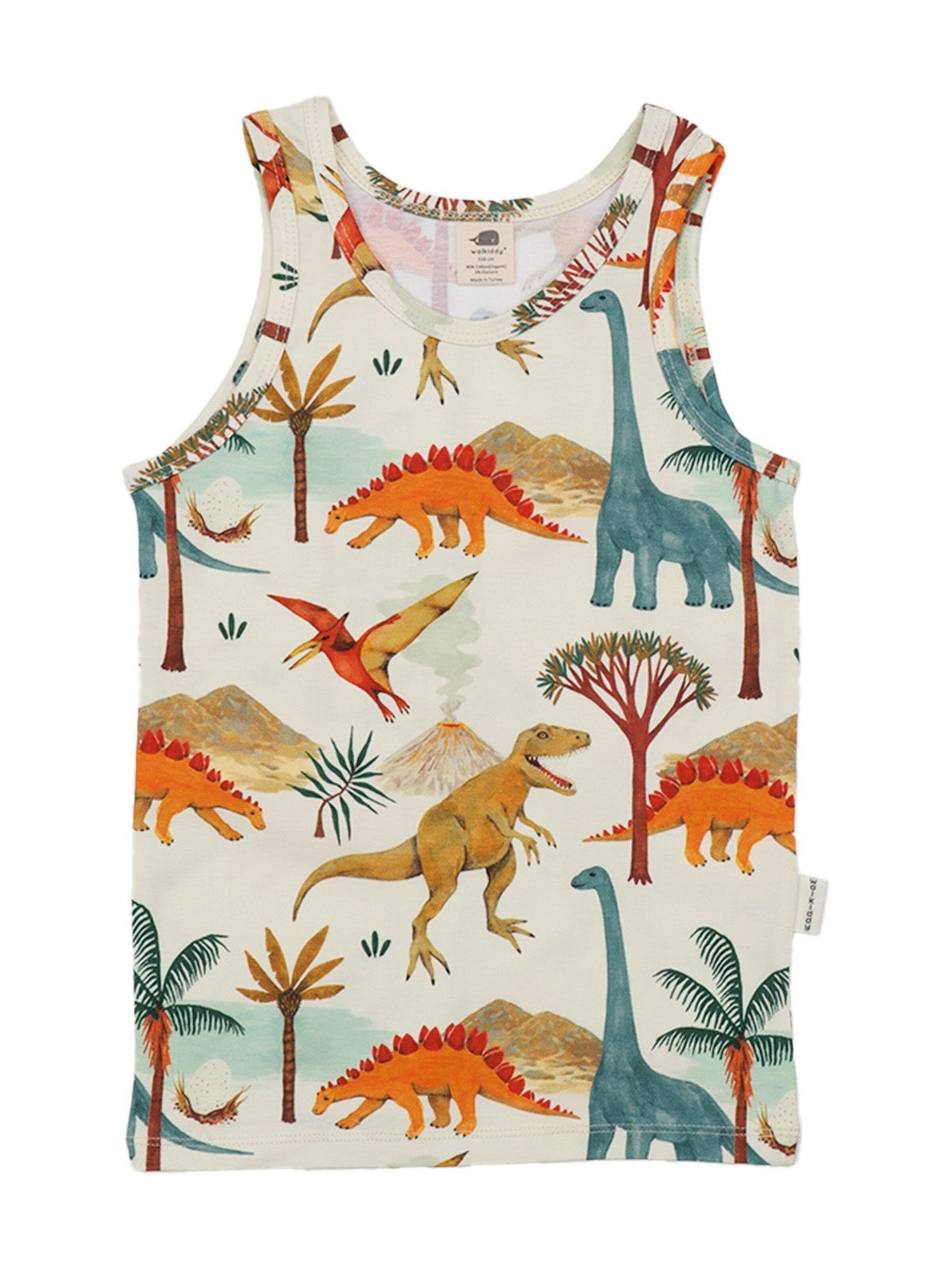 Walkiddy Undershirt 'Walkiddy - Dinasaur World Undershirt' in Brown