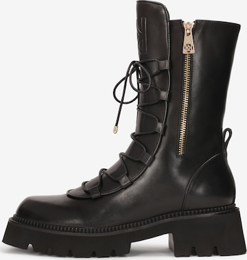 Kazar Lace-Up Ankle Boots in Black: front