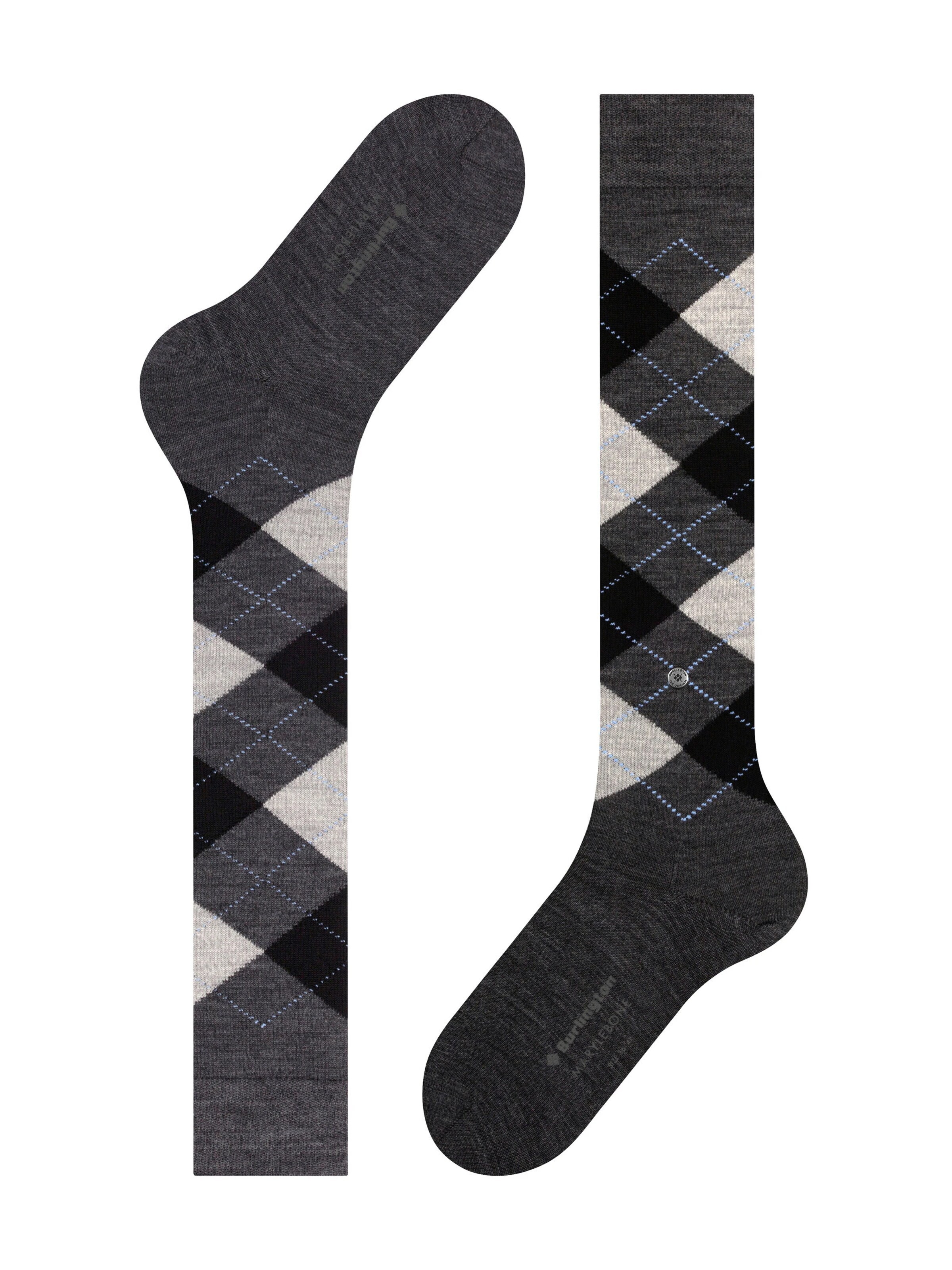BURLINGTON Over the Knee Socks 'Marylebone' in Grey
