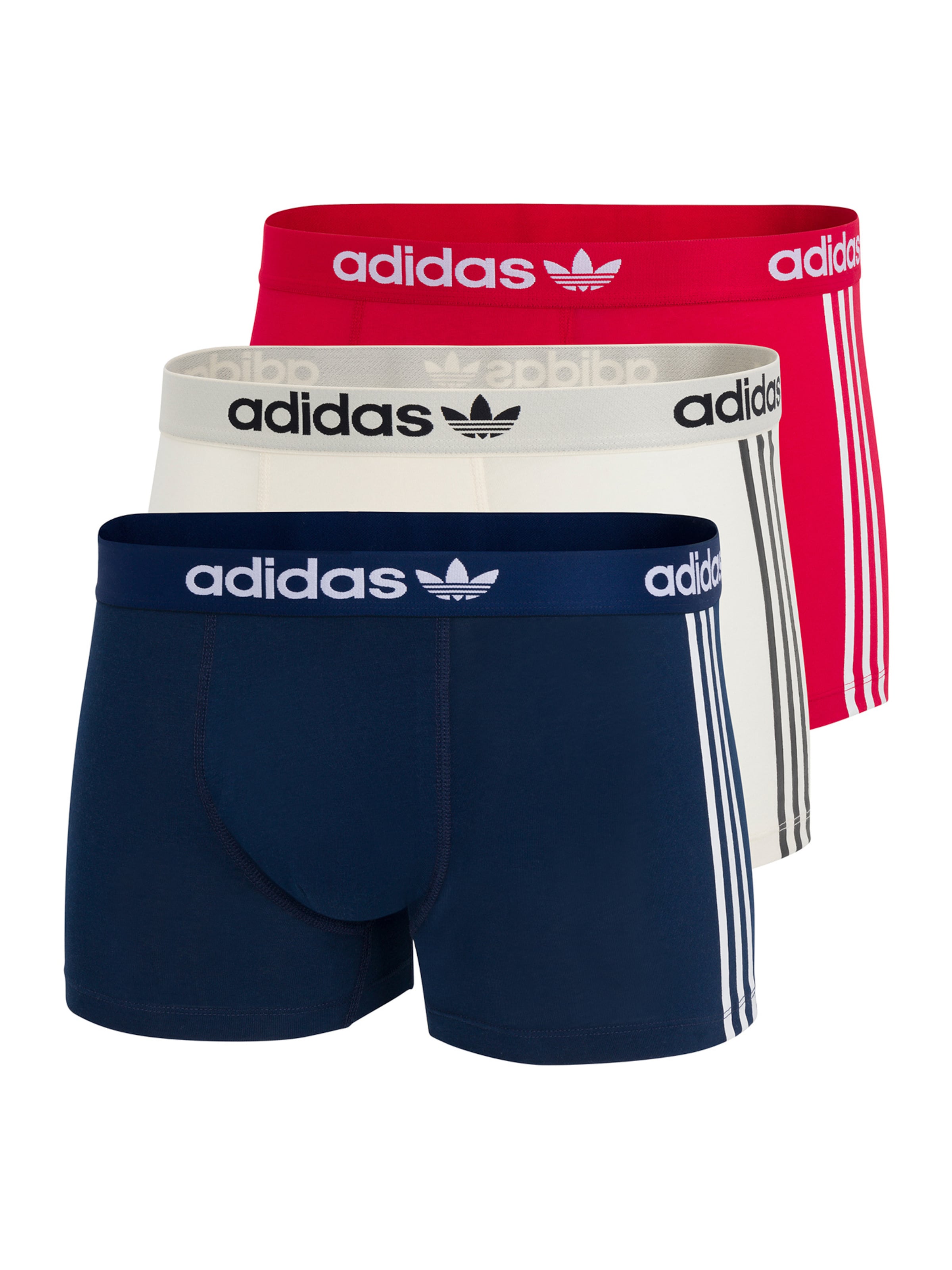 Boxers ' Comfort Flex Cotton 3 Stripes ' ADIDAS ORIGINALS en bleu : devant