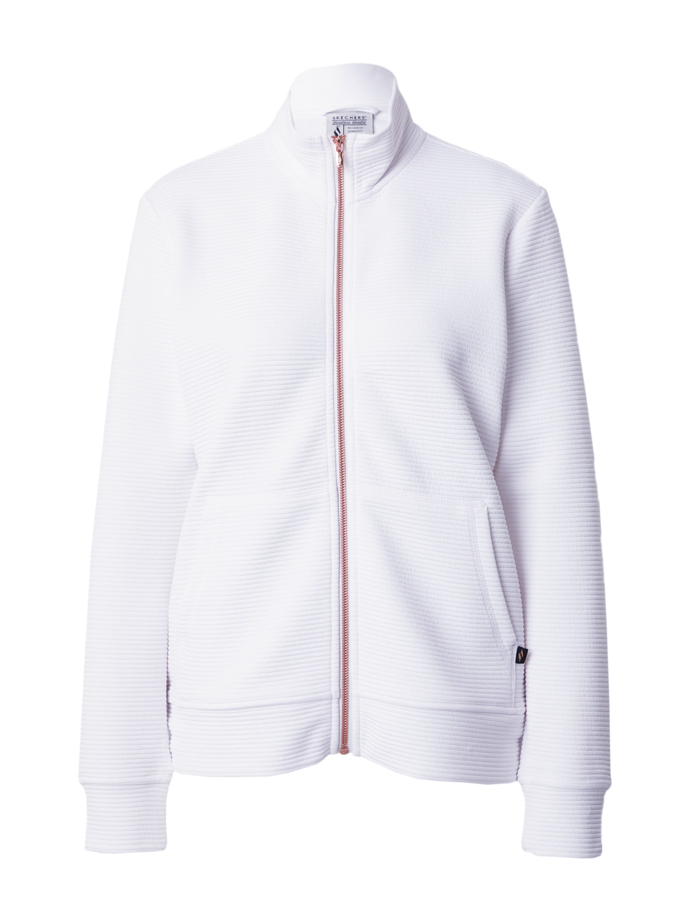 SKECHERS Спортна жилетка с качулка 'Go Walk Everywhere' в бяло: отпред
