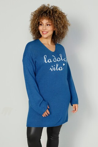 MIAMODA Sweater in Blue: front