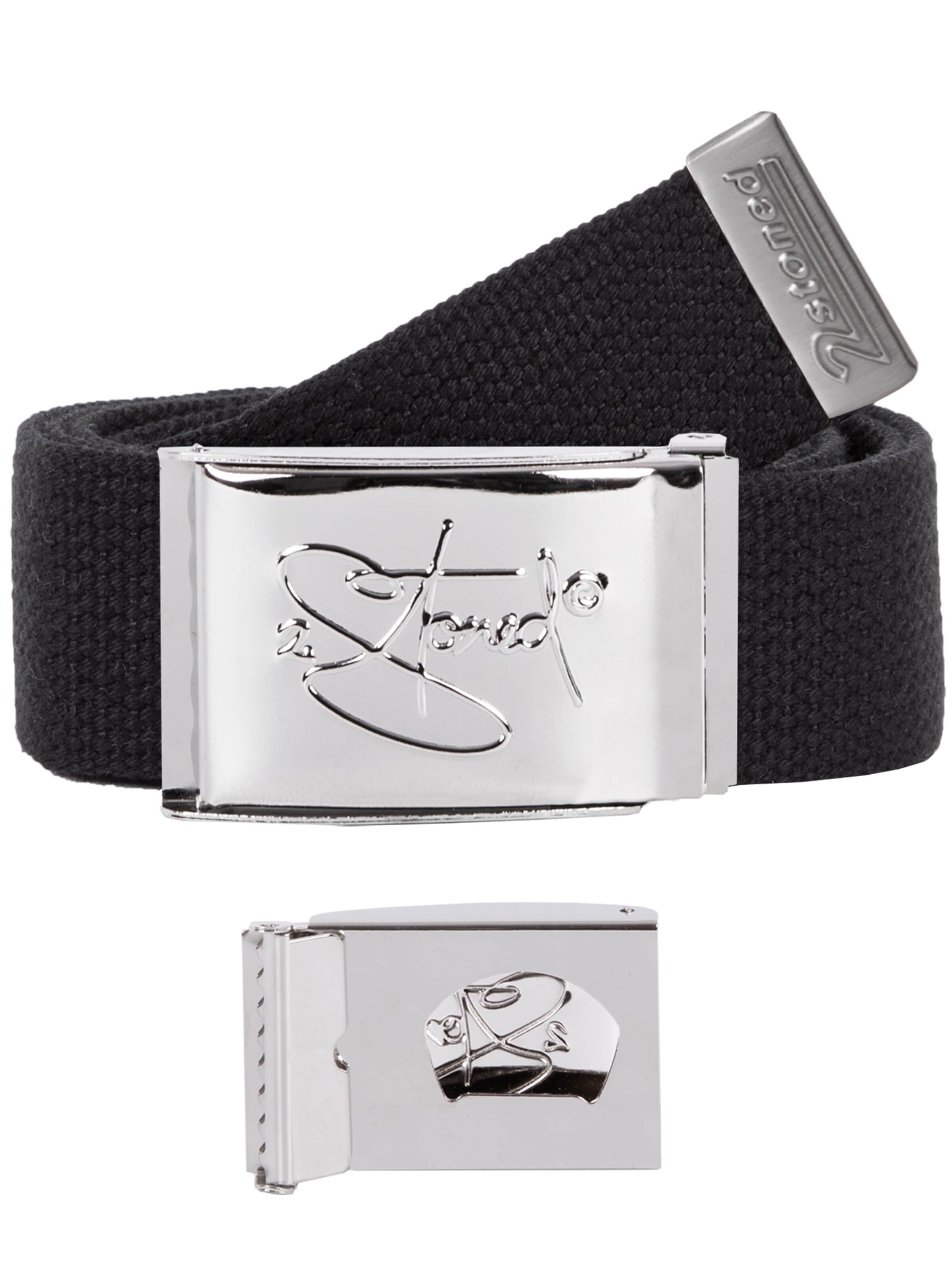 2Stoned Belt 'Classic Chrom Bottle-Opener' in Black: front