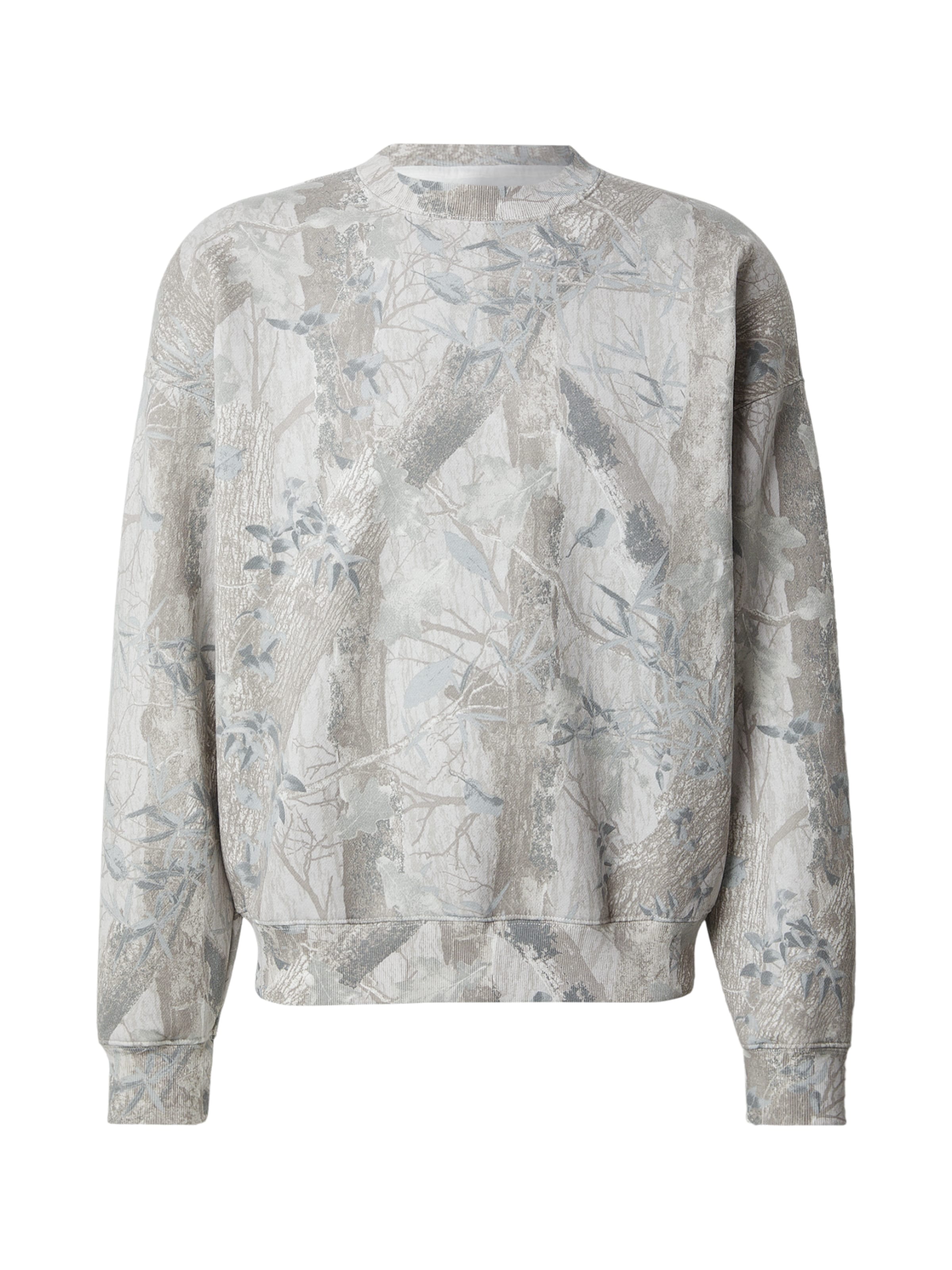 Abercrombie & Fitch Суичър 'ESSENTIAL' в сиво: отпред