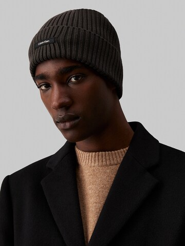 Calvin Klein Beanie 'Classic' in Green: front