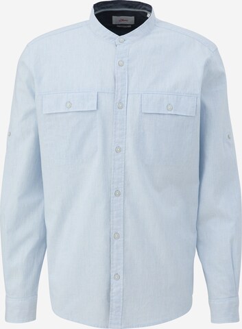 s.Oliver Button Up Shirt in Blue: front