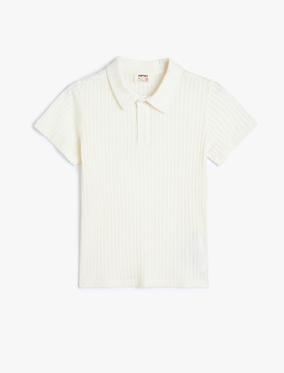 Koton Poloshirt in ecru, Produktansicht