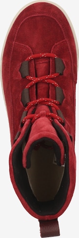 Legero Lace-Up Ankle Boots in Red