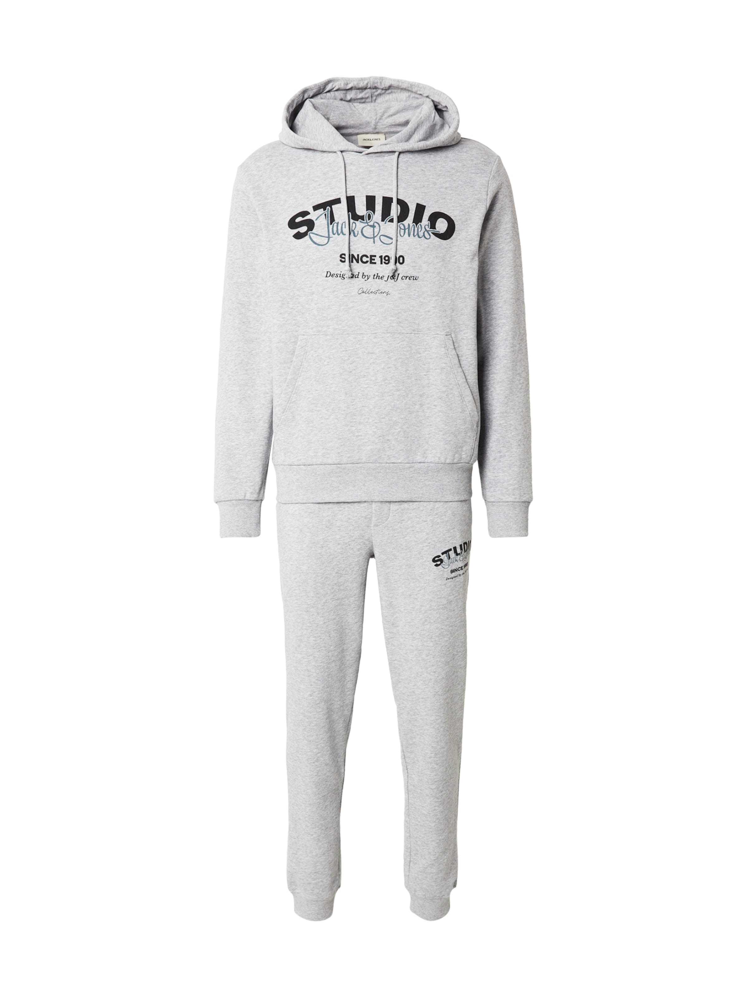 JACK & JONES Sweatsuit 'JJYUKI' in Grey: front