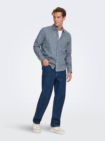 Only & Sons Regular fit Ing - kék