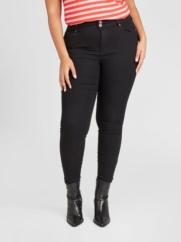 Coupe slim Jean 'Sophia' Vero Moda Curve en noir : devant