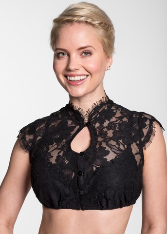 SPIETH & WENSKY Traditional blouse 'Grimaldi' in Black: front