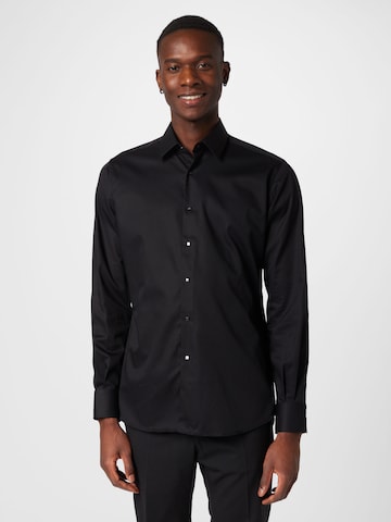 Karl Lagerfeld - Regular Fit Camisa em preto: frente