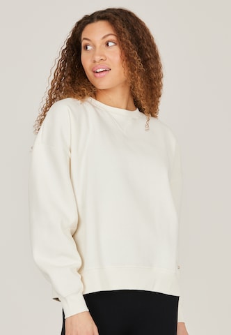 Athlecia Sportief sweatshirt 'Eudonie' in Wit: voorkant