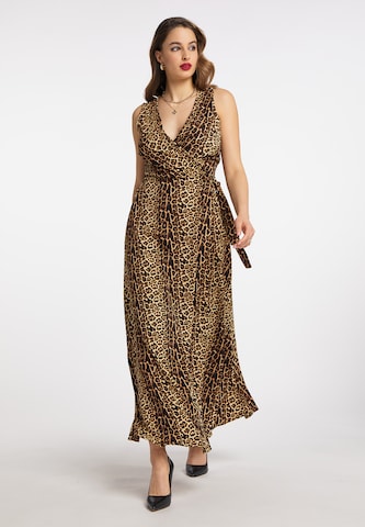 faina Dress in Brown: front