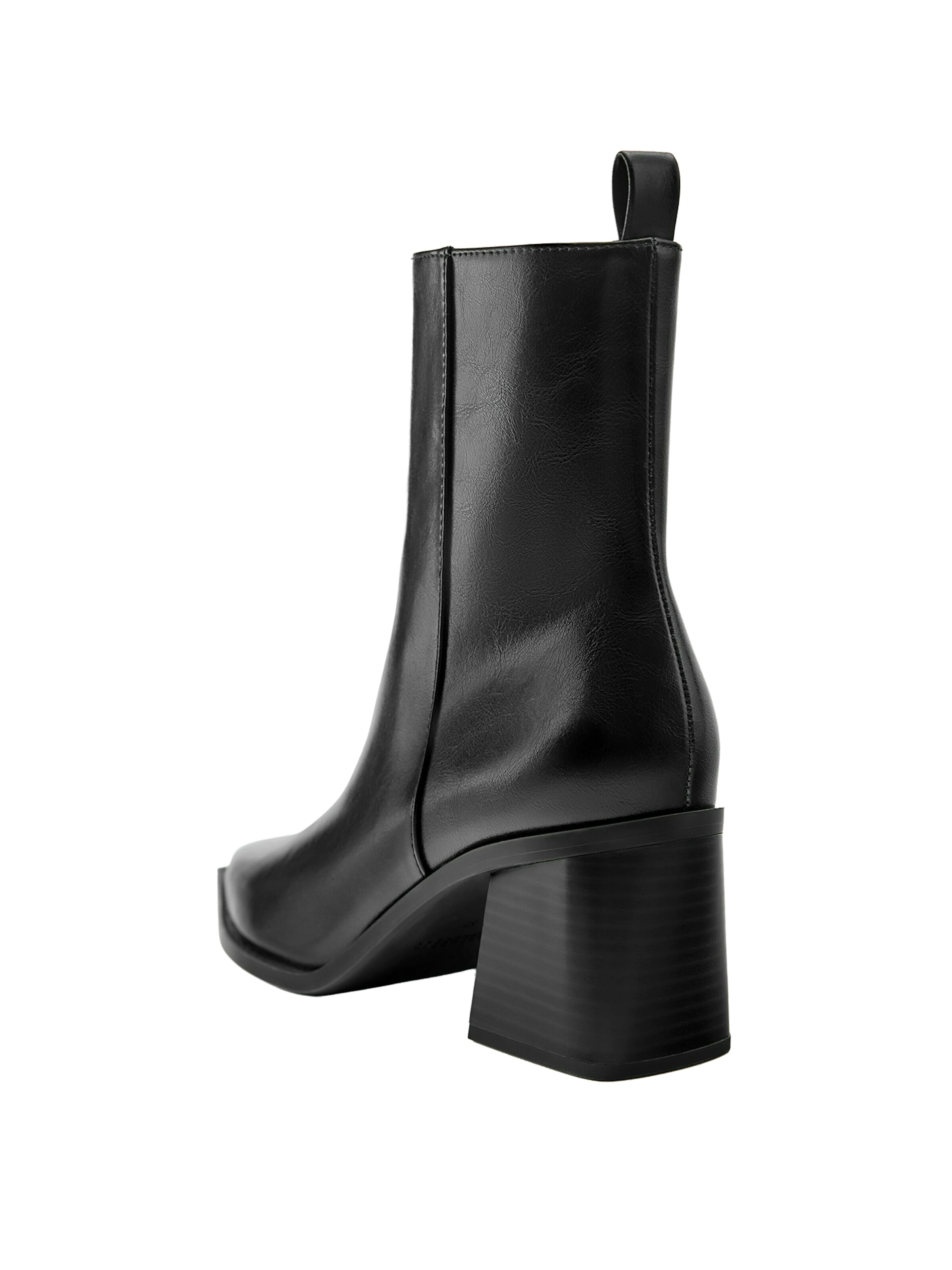 Pull&Bear Stiefelette in Schwarz