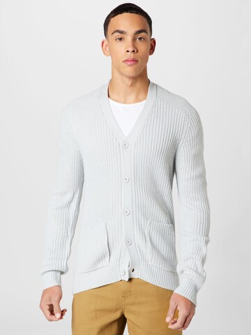 BURTON MENSWEAR LONDON Cardigan 'Fisherman' i grå: forside