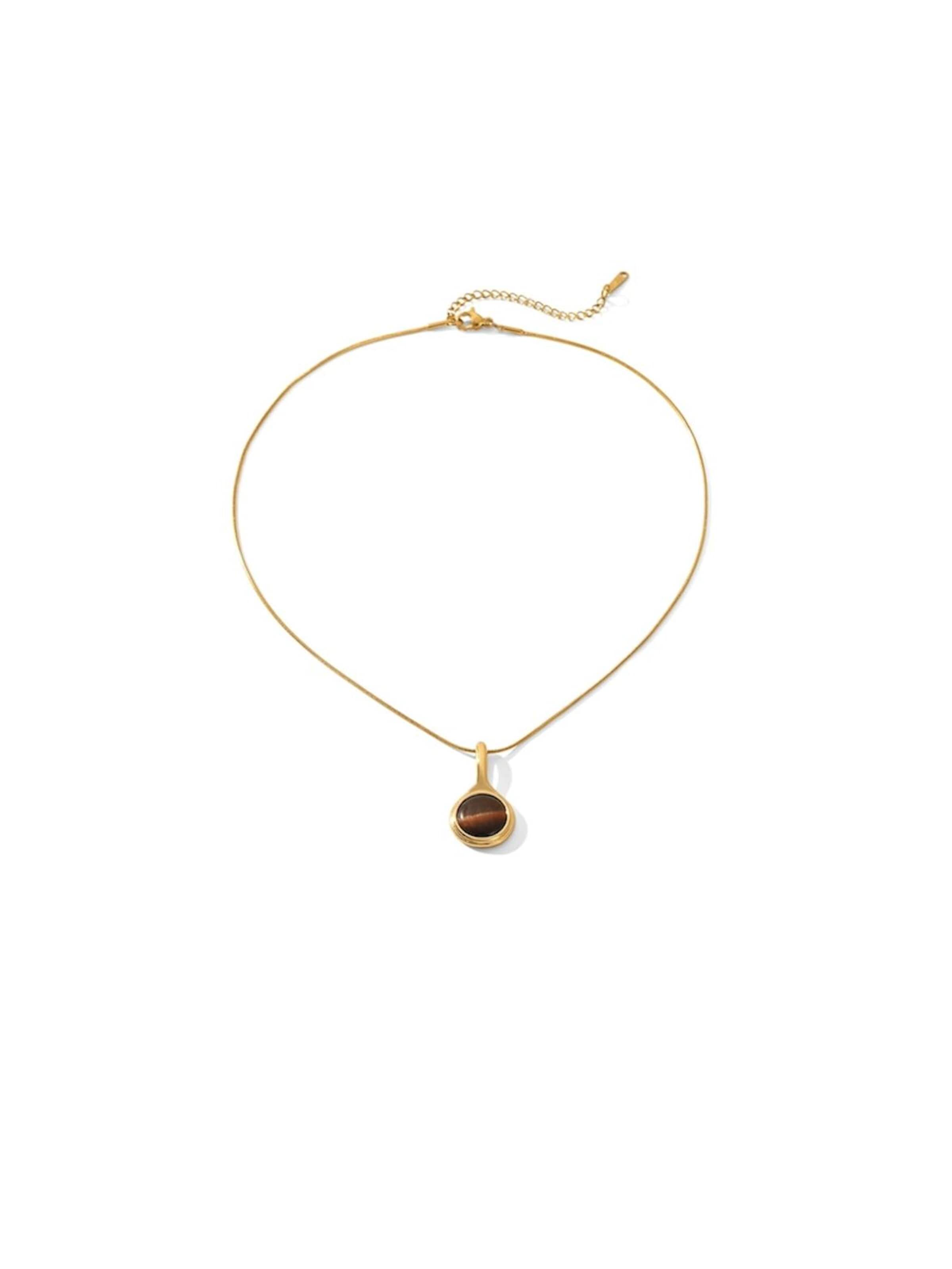 Cala Rose Kette 'ORBIT'‌‌‌‌ in Braun: Vorderseite