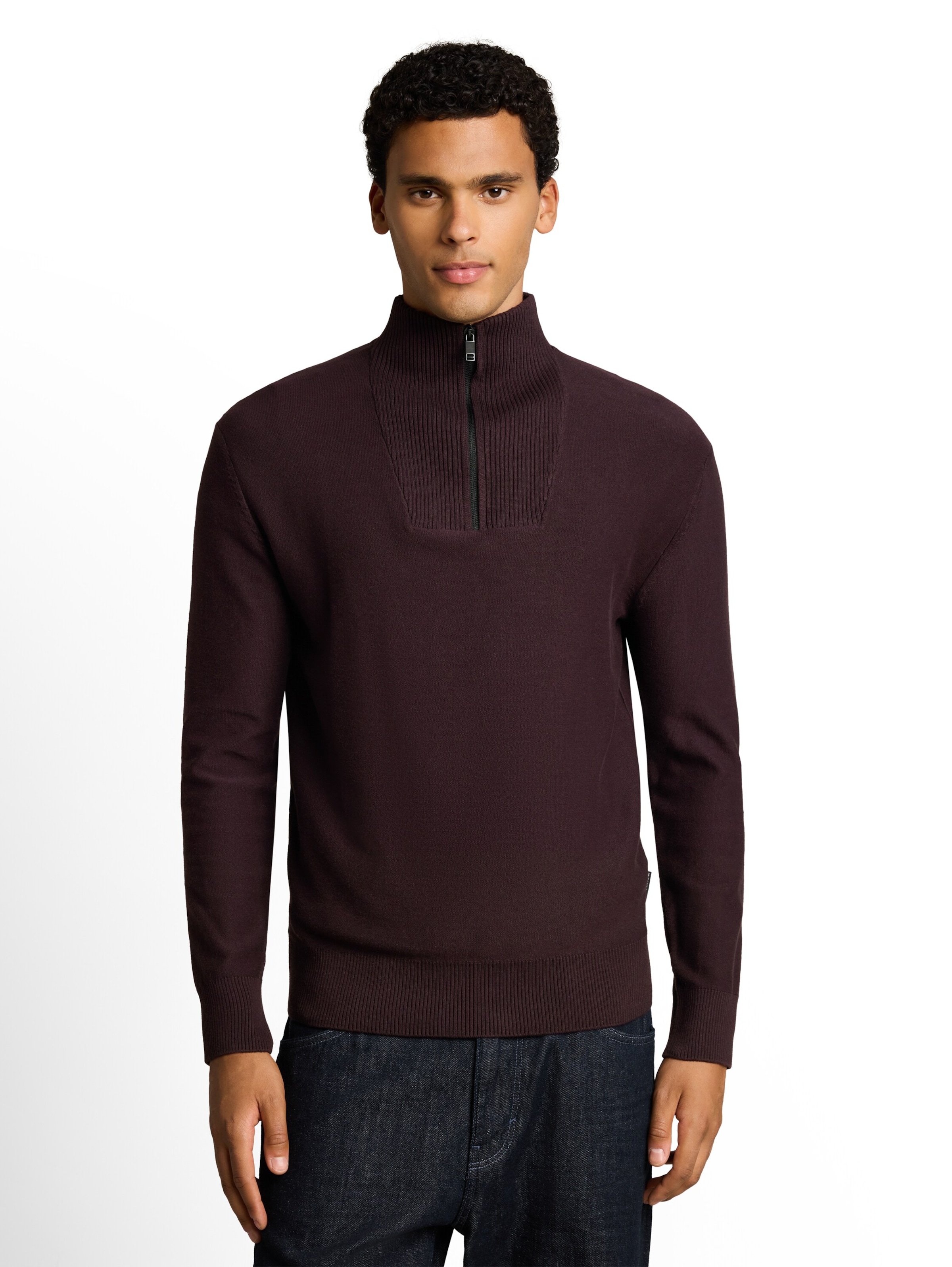 TOM TAILOR DENIM Pullover in Lila: Vorderseite