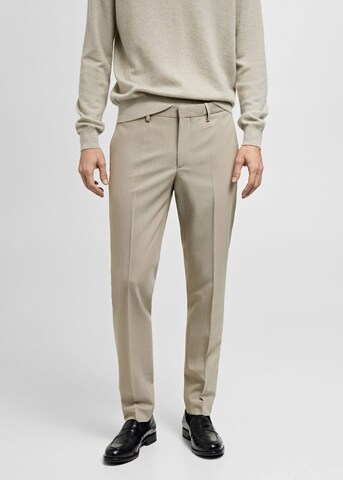 MANGO MAN Slimfit Hose 'Paris' in Beige: Vorderseite