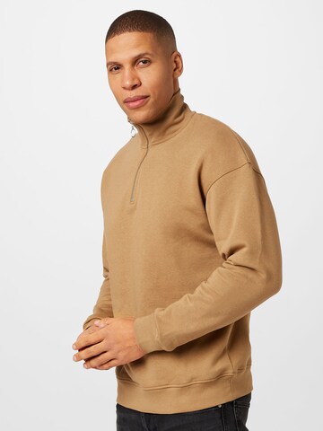 JACK & JONES Sweatshirt 'Brink' in Brown: front