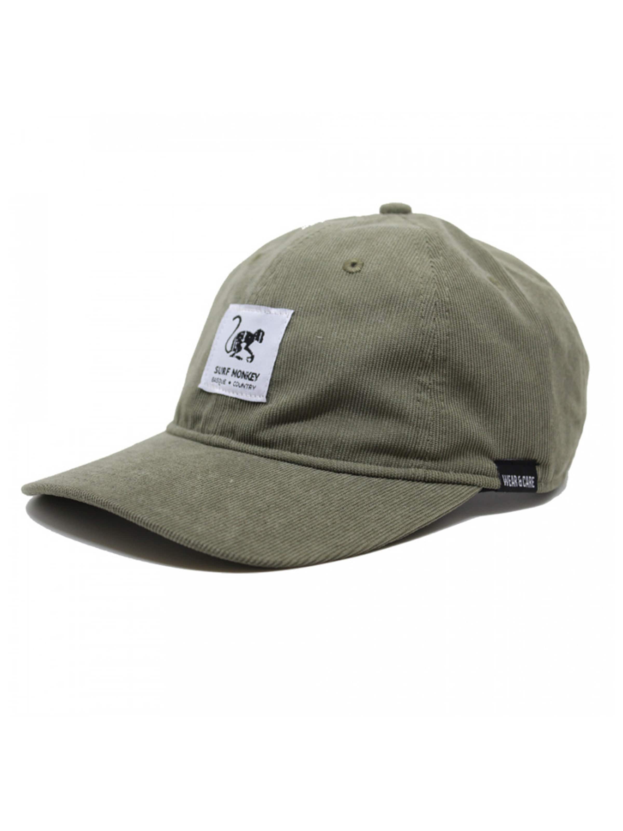 Surf Monkey Athletic Cap in Green: front