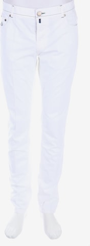 LUIGI BORRELLI NAPOLI Pants in 36 in White: front
