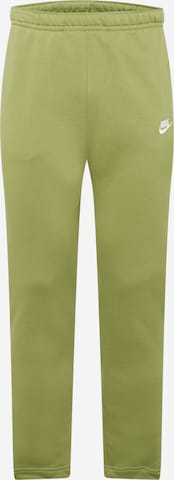 Pantalon 'CLUB FLEECE' Nike Sportswear en vert : devant