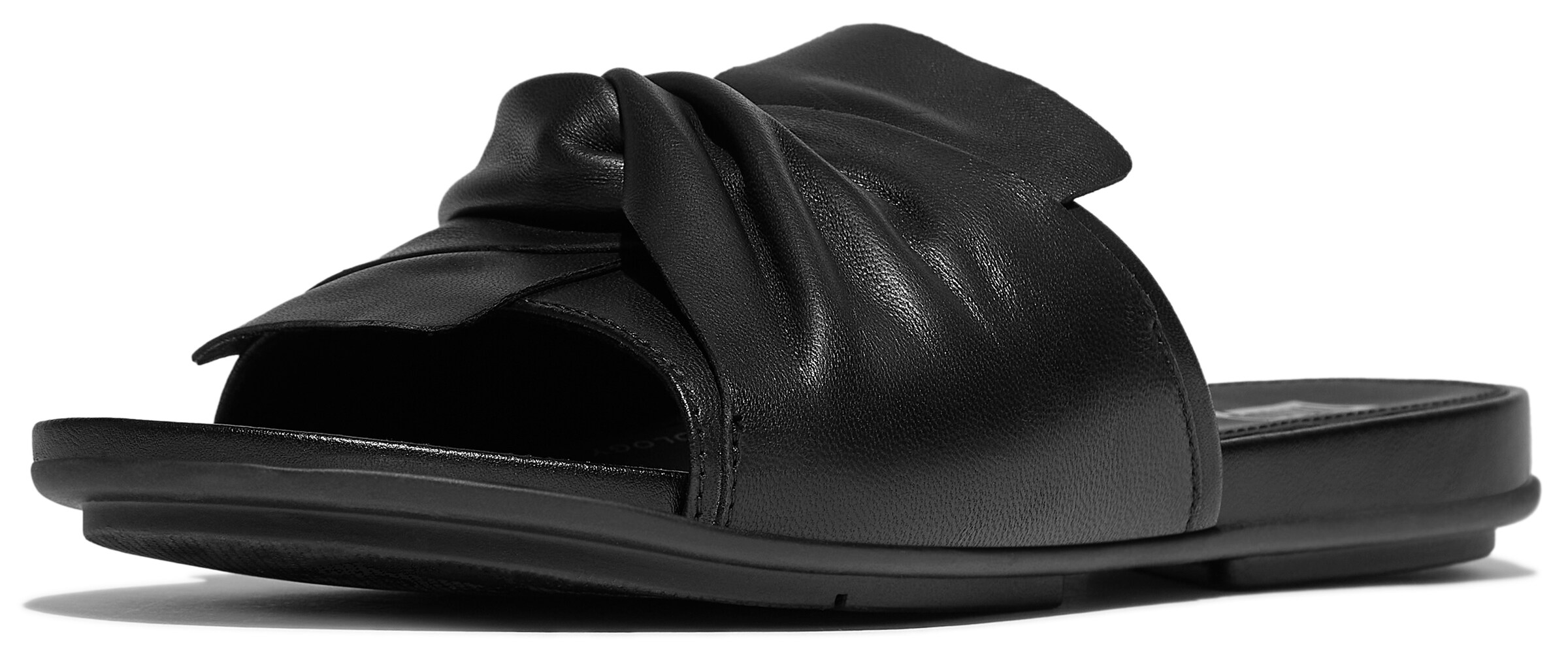 FitFlop Mules in Black: front