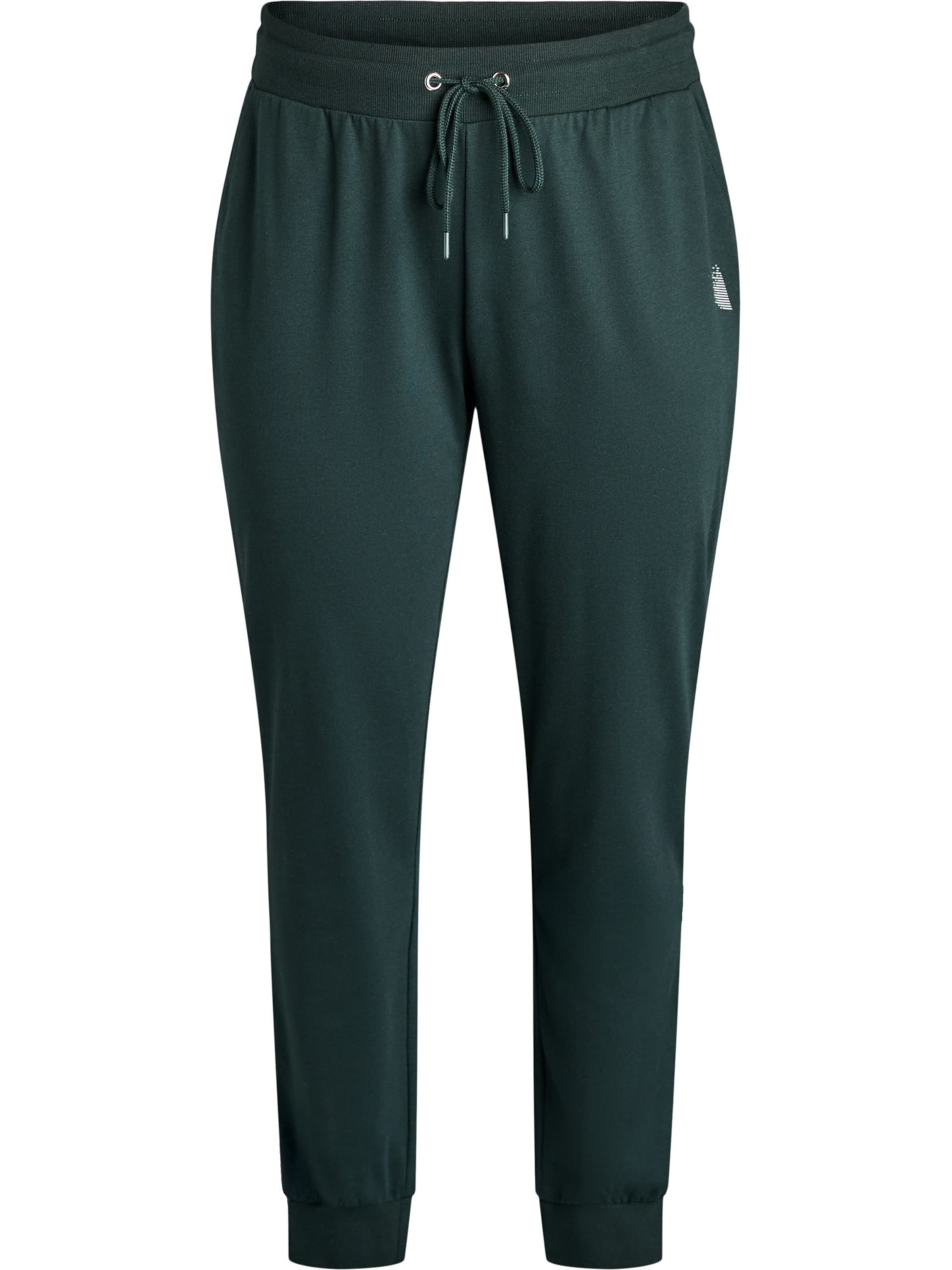 Active by Zizzi Tapered Broek &#x27;Abasic&#x27; in Groen: voorkant