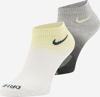 Calzino sportivo 'Everyday Plus' NIKE di colore giallo chiaro / grigio / grigio scuro / bianco, Visualizzazione prodotti